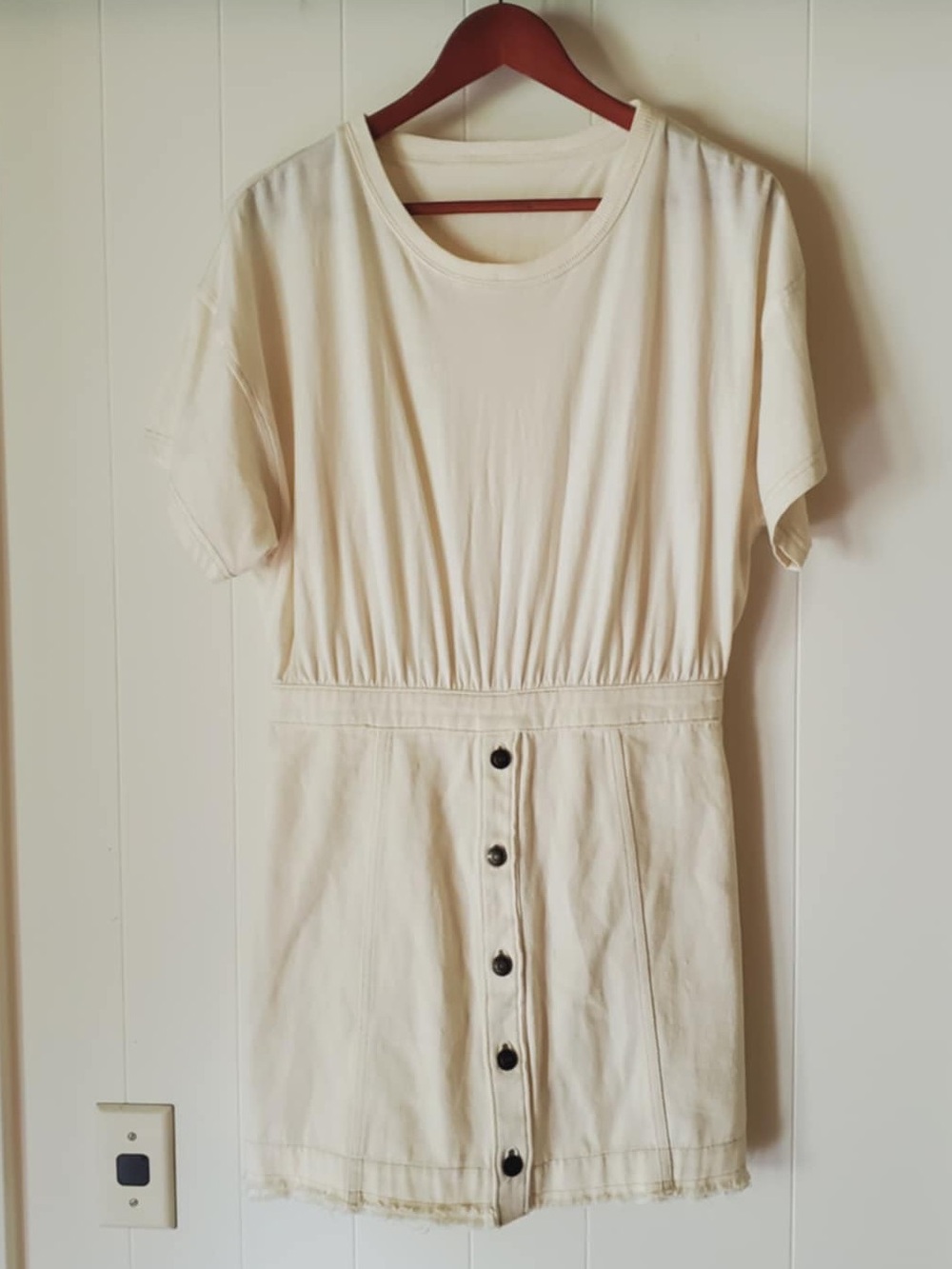 Anthropologie Pilcro Denim Skirt & Knit Tee Twofer Dress - Picture 2 of 11